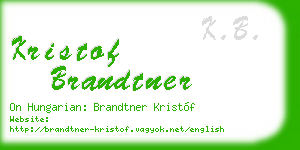 kristof brandtner business card