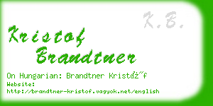 kristof brandtner business card